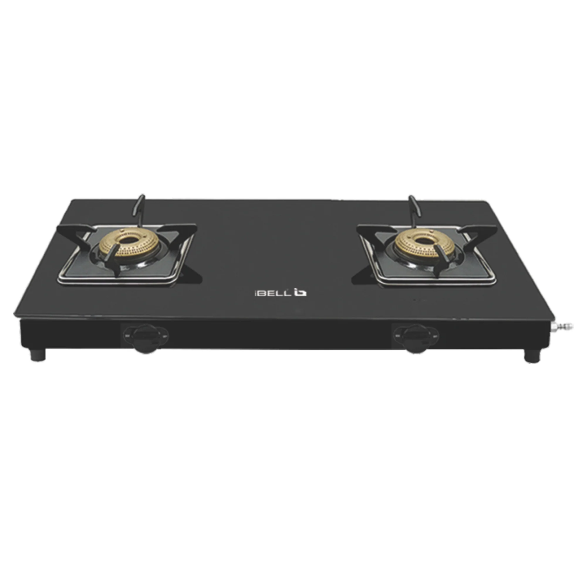 iBELL IBL 02B STAR 2 Burner Gas Stove – Glass Top Top, ISI Marked, Toughened Pan Support