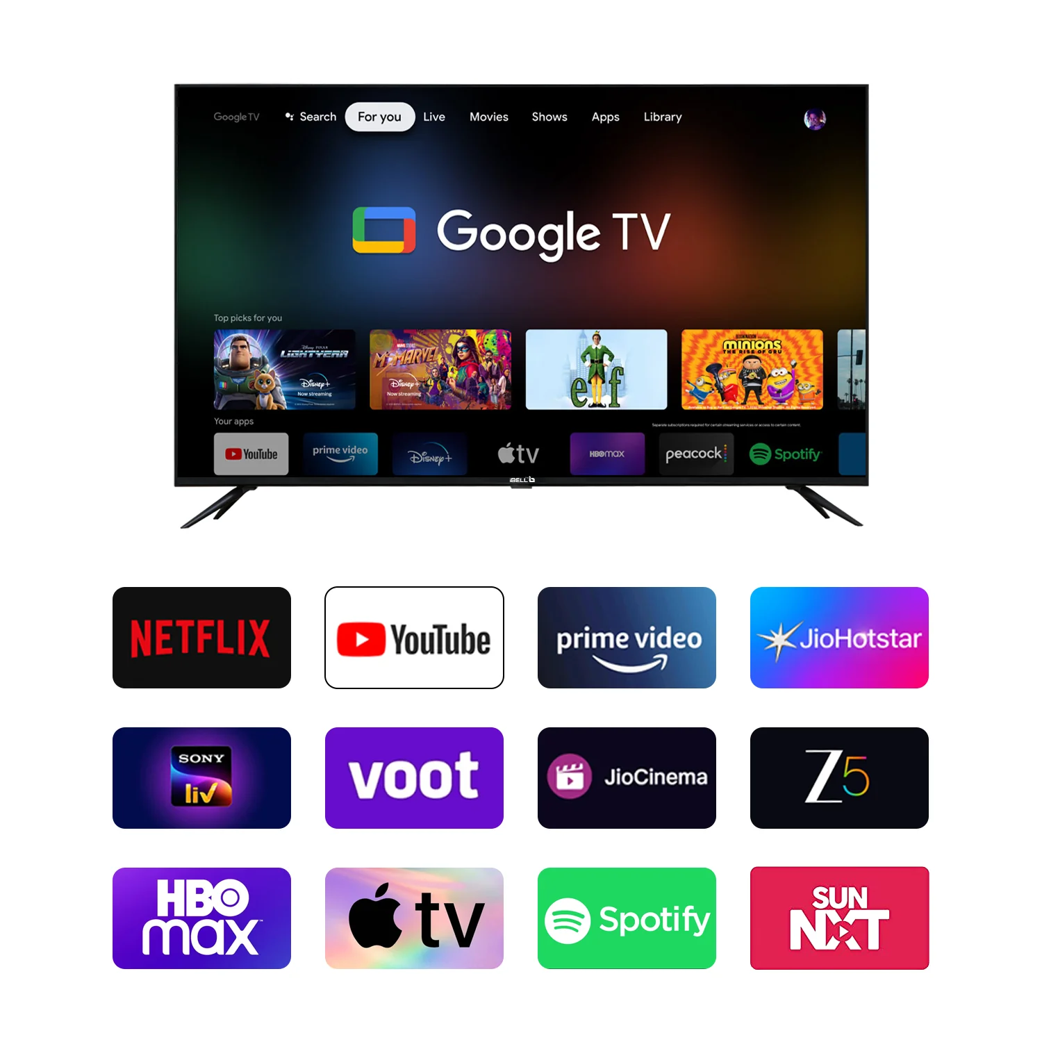 IBELL 108 cm (43 inches) A+ Series 4K Ultra HD Smart QLED TV (Black) - Image 6