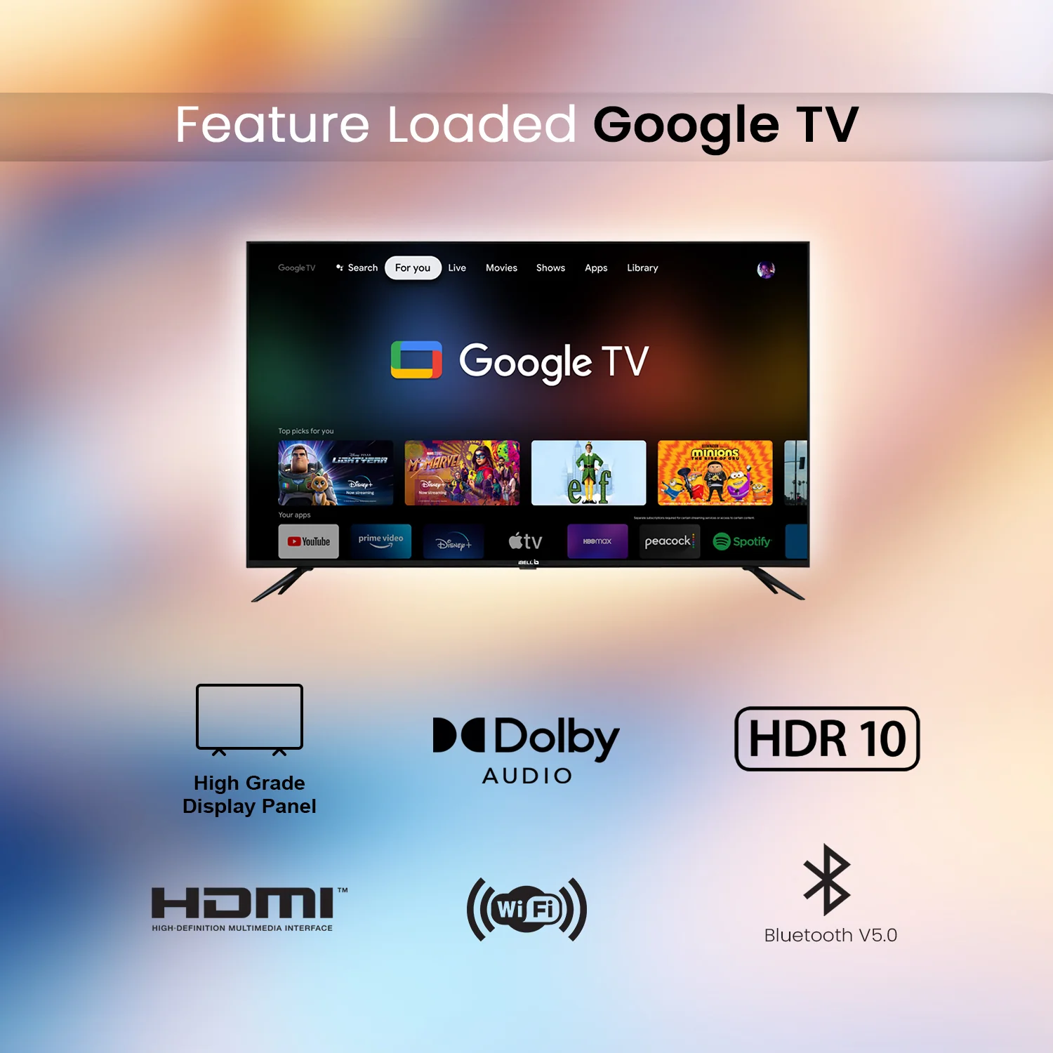 IBELL 138 cm (55 inches) A+ Series 4K Ultra HD Smart QLED TV (Black) - Image 6