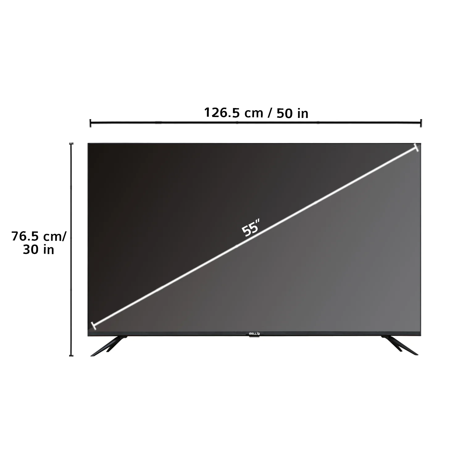 IBELL 138 cm (55 inches) A+ Series 4K Ultra HD Smart QLED TV (Black) - Image 7