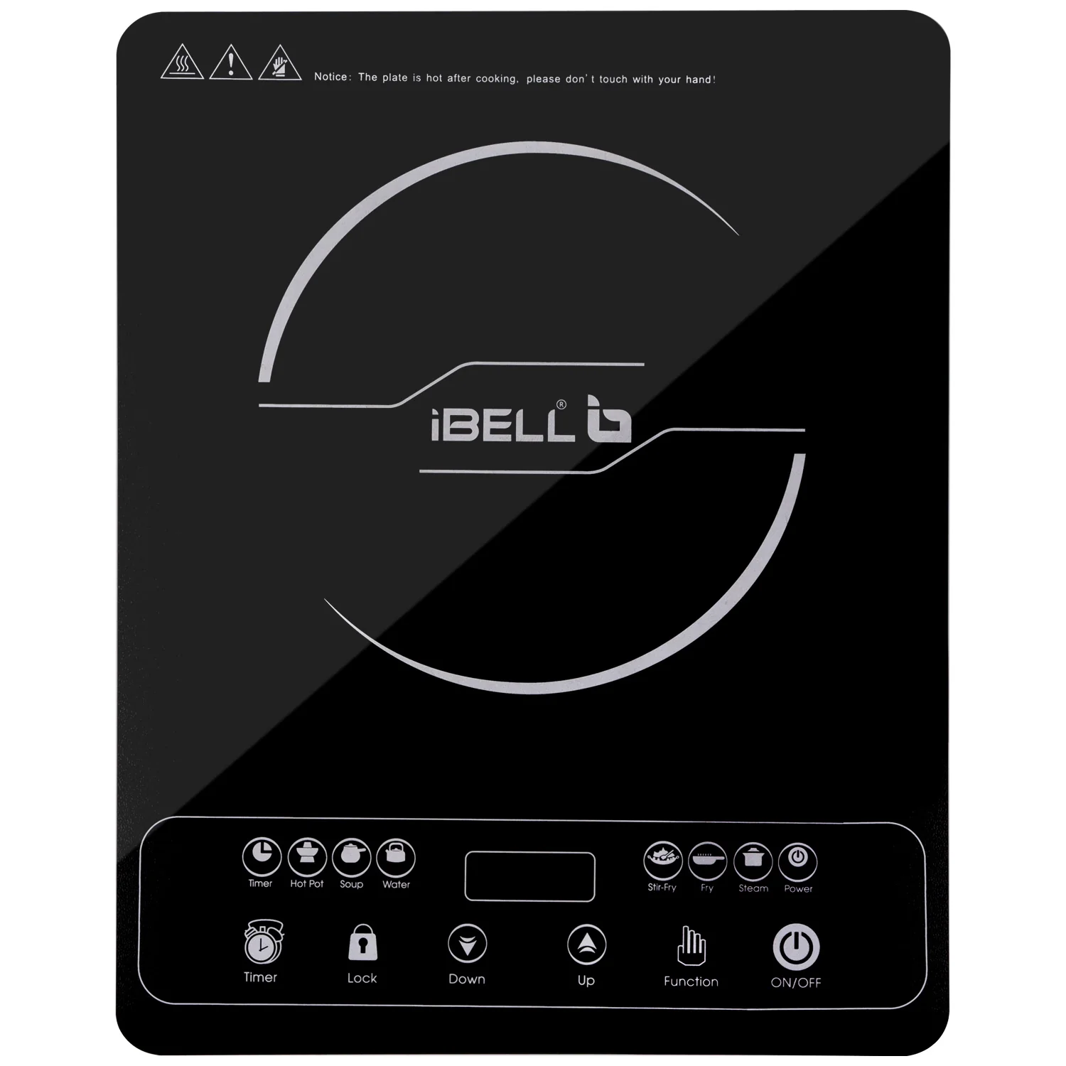 iBELL 20 YO Induction Cooktop 2000W with Full Touch Control, Auto Shut Off and over Heat Protection Black - Image 2