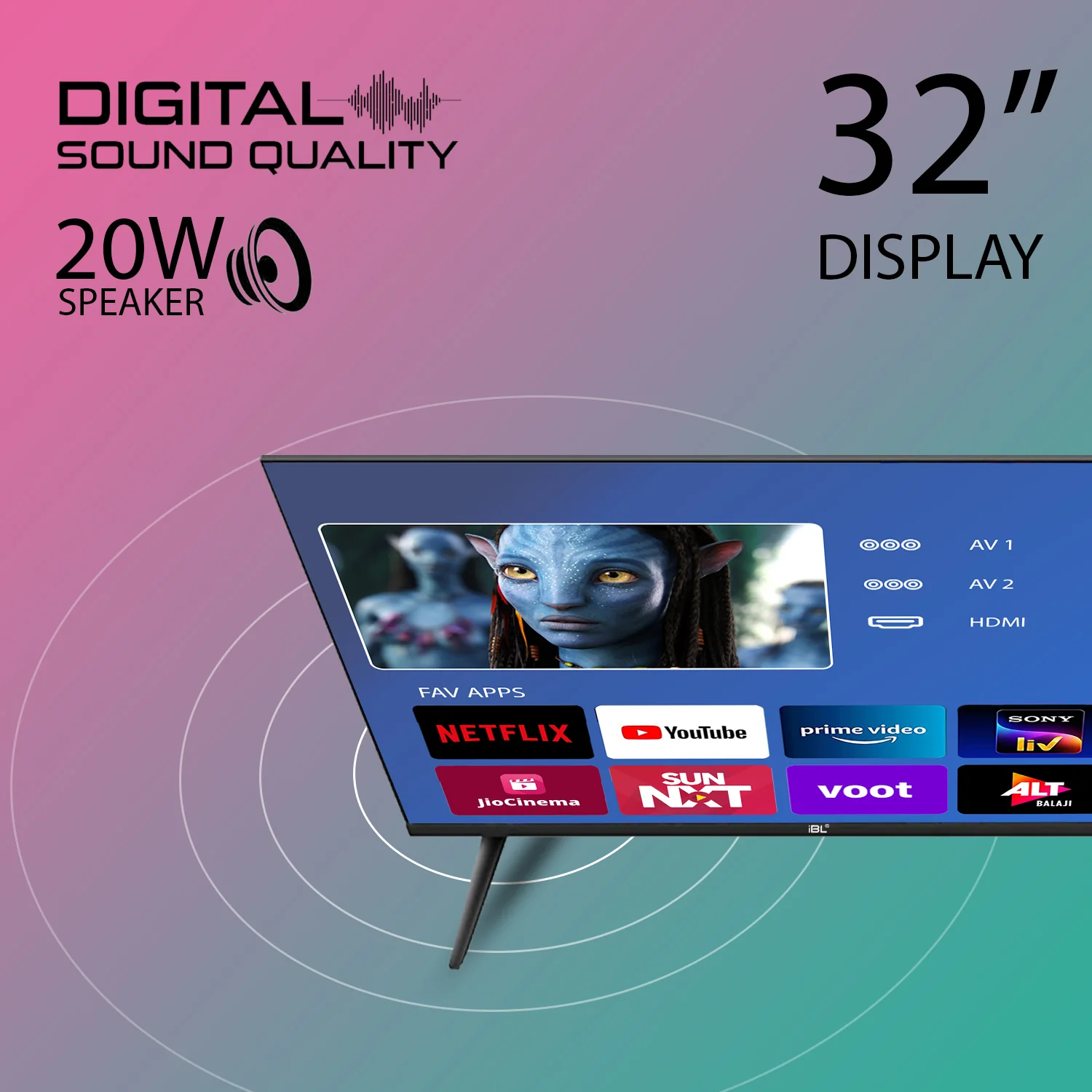 IBELL 80cm (32 inches) Smart LED TV - HD Ready, Android 9.0, Smart Features, Crisp Display, Sleek Design (Black) - Image 7