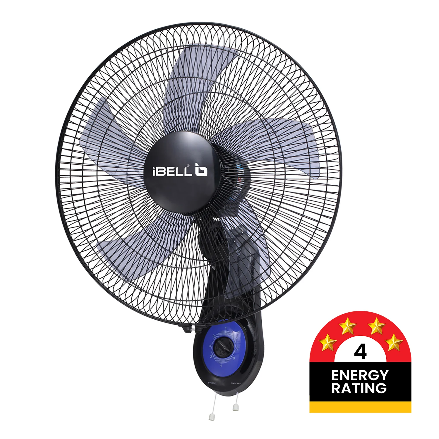 IBELL BLADE WF1980 Premium Wall Fan with 5 Leaf, Low Noise Motor,High Speed - Black, 9 inches - Image 4