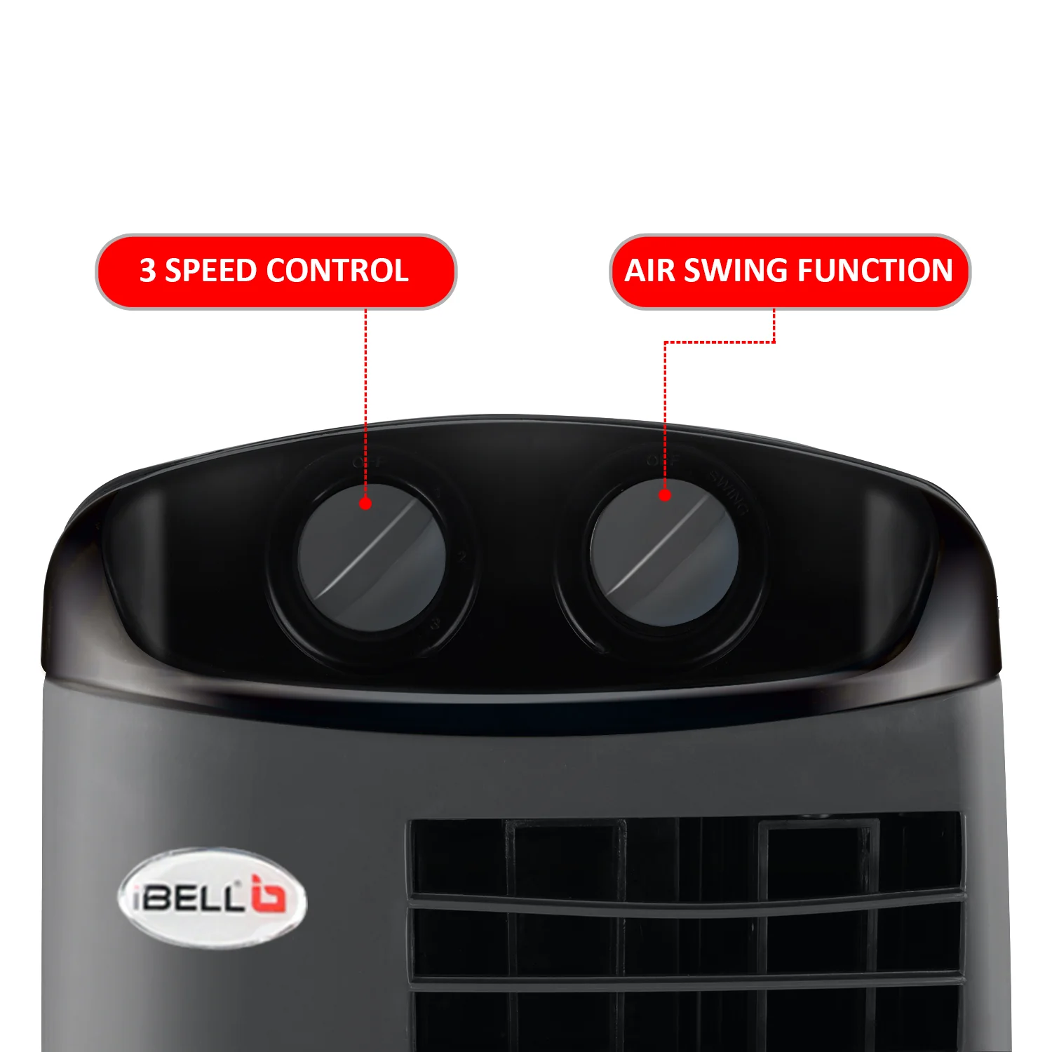 IBELL DELUXE High Speed Tower Fan, Low Power Consumption and Anti-Rust Body, 25-foot Air Delivery, 4-way Air Flow (Grey) - Image 4