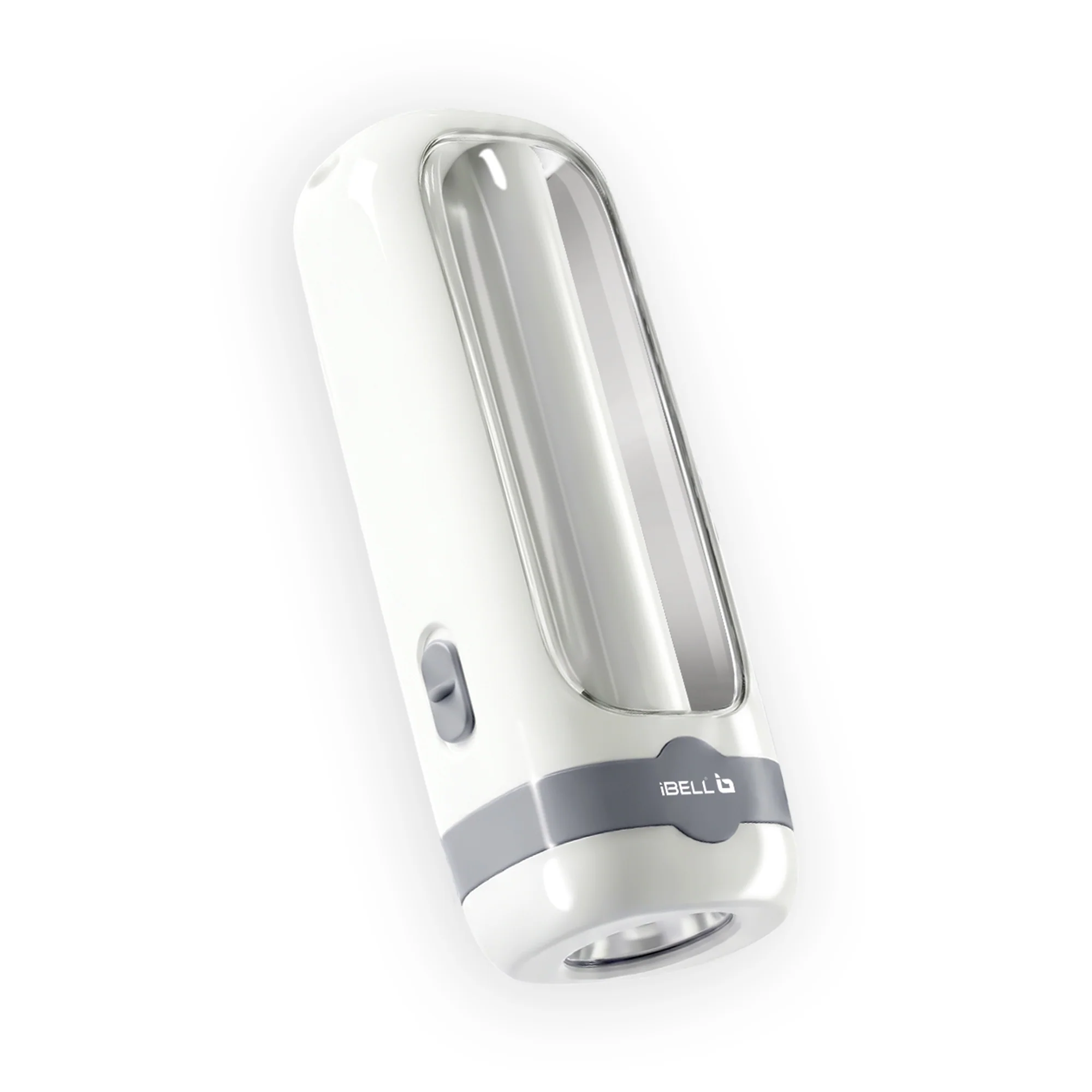 IBELL EL8438SL Rechargeable Emergency Handlamp Torch, 2 Light Modes, Bright & Efficient Illumination, Portable Flashlight (White)