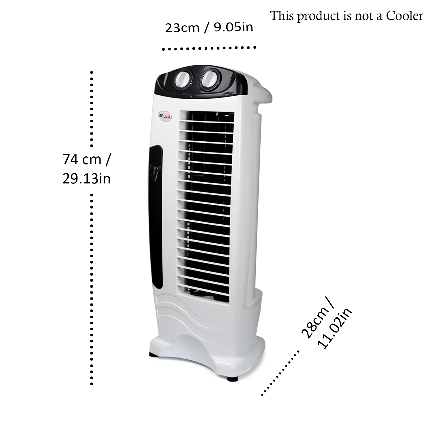IBELL High Speed Tower Fan, 25-foot Air Delivery, 4-way Air Flow, Low Power Consumption and Anti-Rust Body (White) - Image 8
