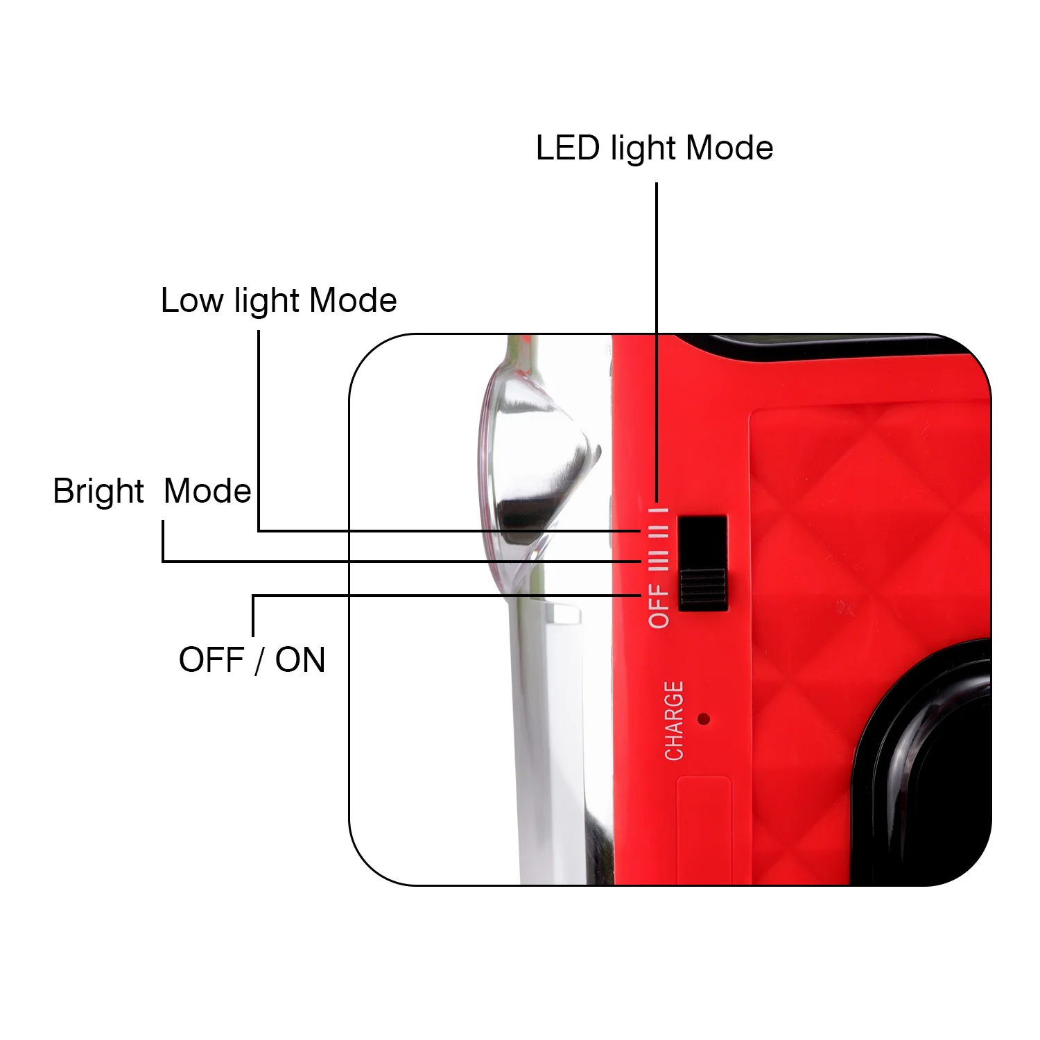 IBELL El8428Sl 2-in-1 Emergency Light, High Lumen Rechargeable with Flashlight/Torch, 15W Led Hand Lamp, 3 Light Modes (Red) - Image 6