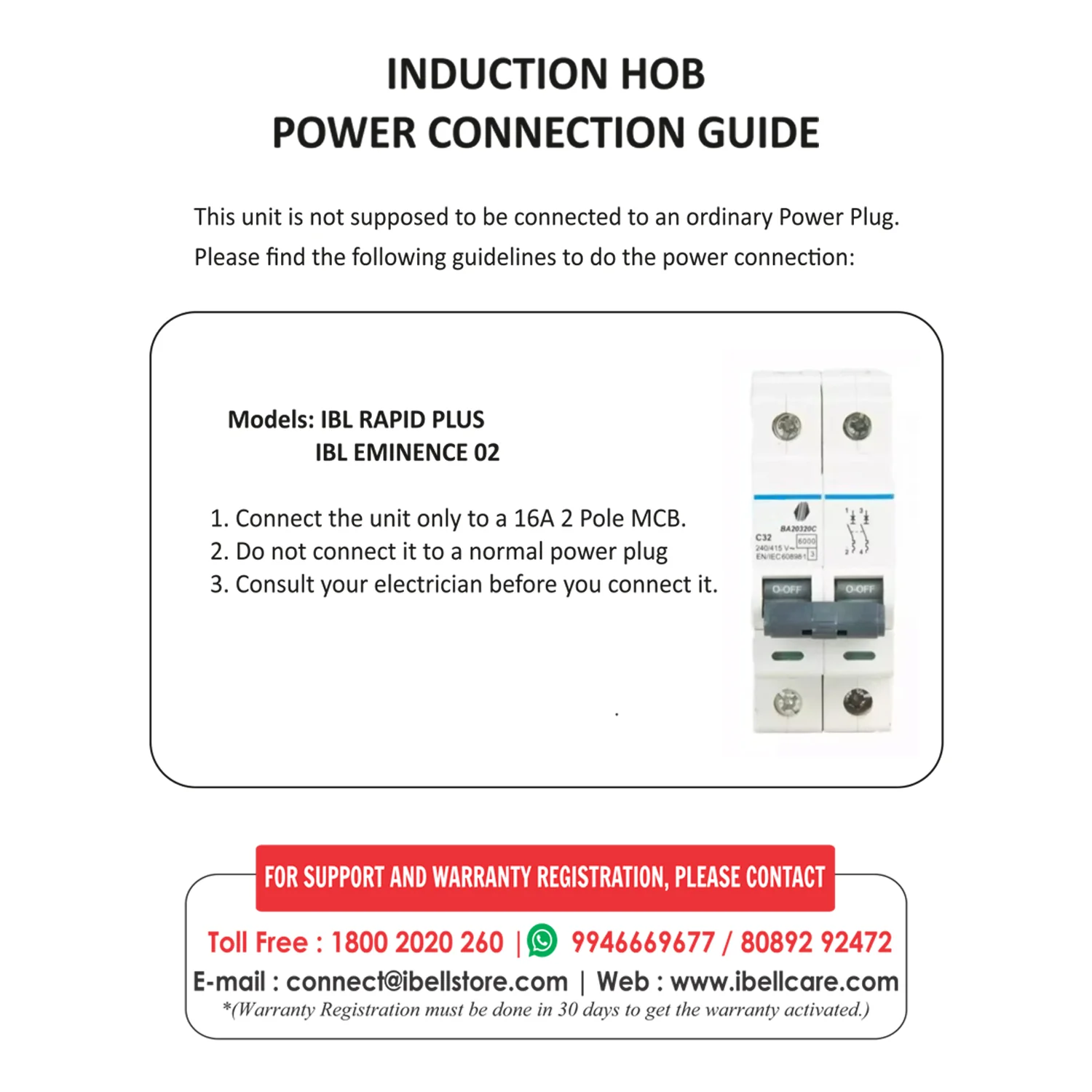 IBELL RAPID PLUS Induction Cooktop, Commercial Purpose & Heavy Duty, 3500W, Toughened Glass Top, Strong Metal Body, Auto-Off Protection, Timer Function, For Restaurants & Hotels (Silver) - Image 3