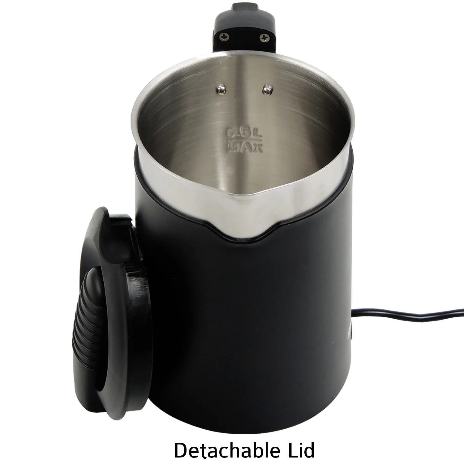 iBELL SEK105 Electric Kettle With Removable Lid, 0.5 Ltrs, 950W Highly Polished Stainless Steel (Silver) - Image 5