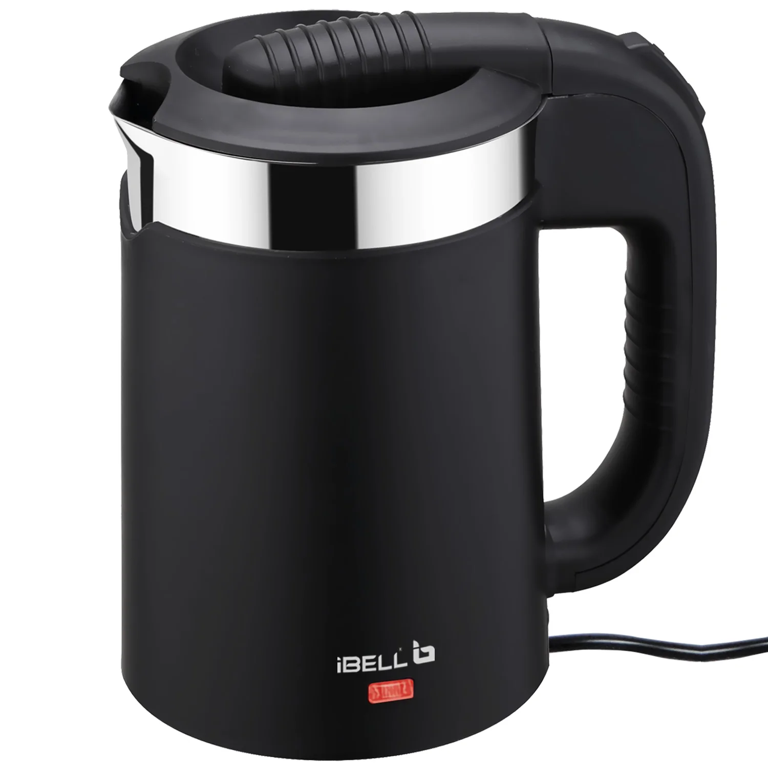 iBELL Sek105Bl Electric Kettle 500 Ml With Removable Lid,950 Watt,Auto Cut Off Function,Stainless Steel With Insulation,2 Glasses Free,Double Wall Kettle (Black),950 Watts,0.5 Liter - Image 2