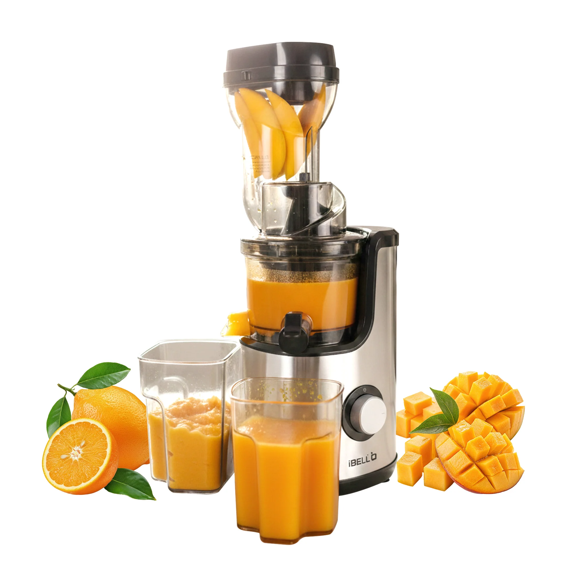 iBELL SLOW FUSION 750 Cold Press Slow Juicer 300W Silent Motor All-in-1 Fruit & Vegetable Juicer machine for home Compact Design Easy Assembly & Cleaning with 10 -Year Warranty - Image 2