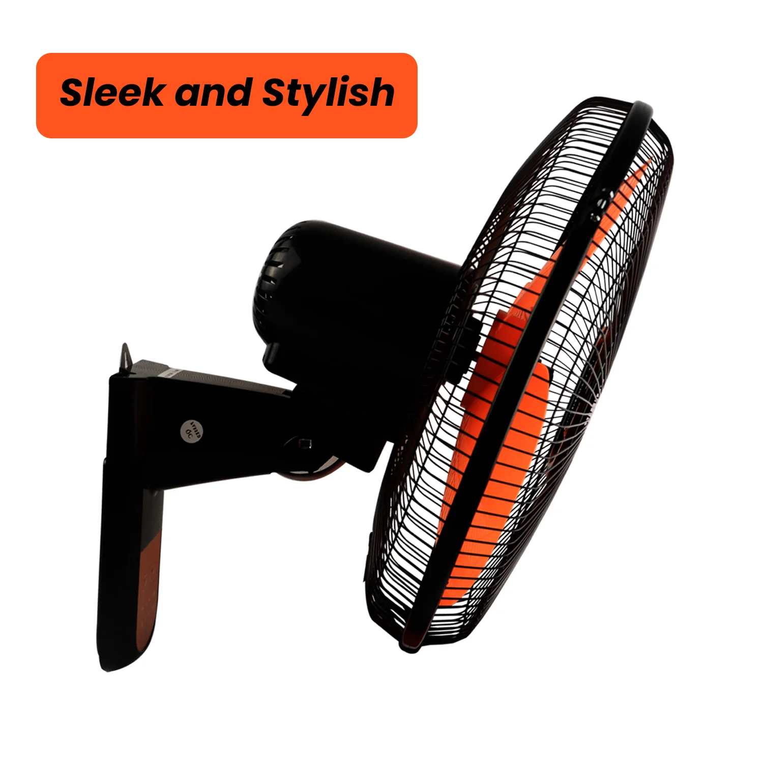 IBELL VIVA03WF High Speed Wall Fan with Remote, 3 Leaf, 406mm, Low Noise Motor (Orange in Black) - Image 8